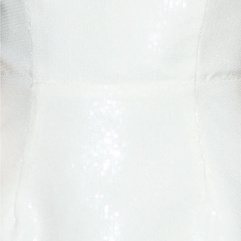 Pristine Dazzle Ivory Sequin Strapless Mini Dress - Picture 4 of 4